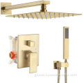 Rain Concealed Shower Set Rain Mixer Shower Faucet System with Body Spray Jets Complete Set Wall Mounted Supplier